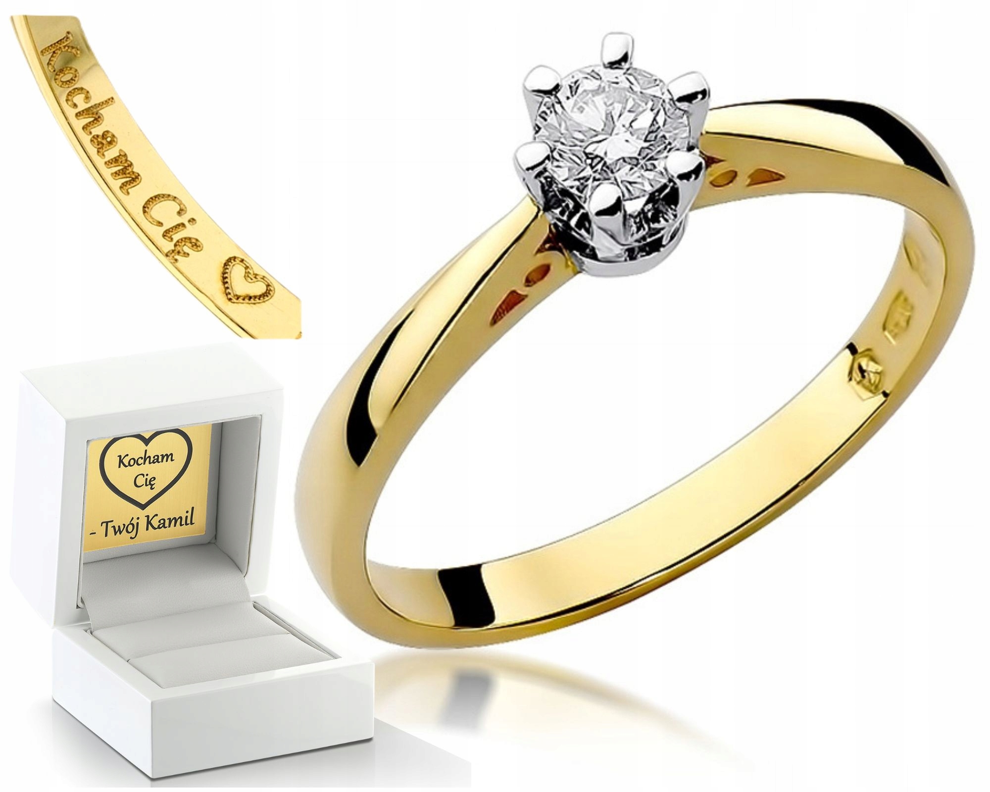 Klasický Prstýnek Briliant 0,25 Ct