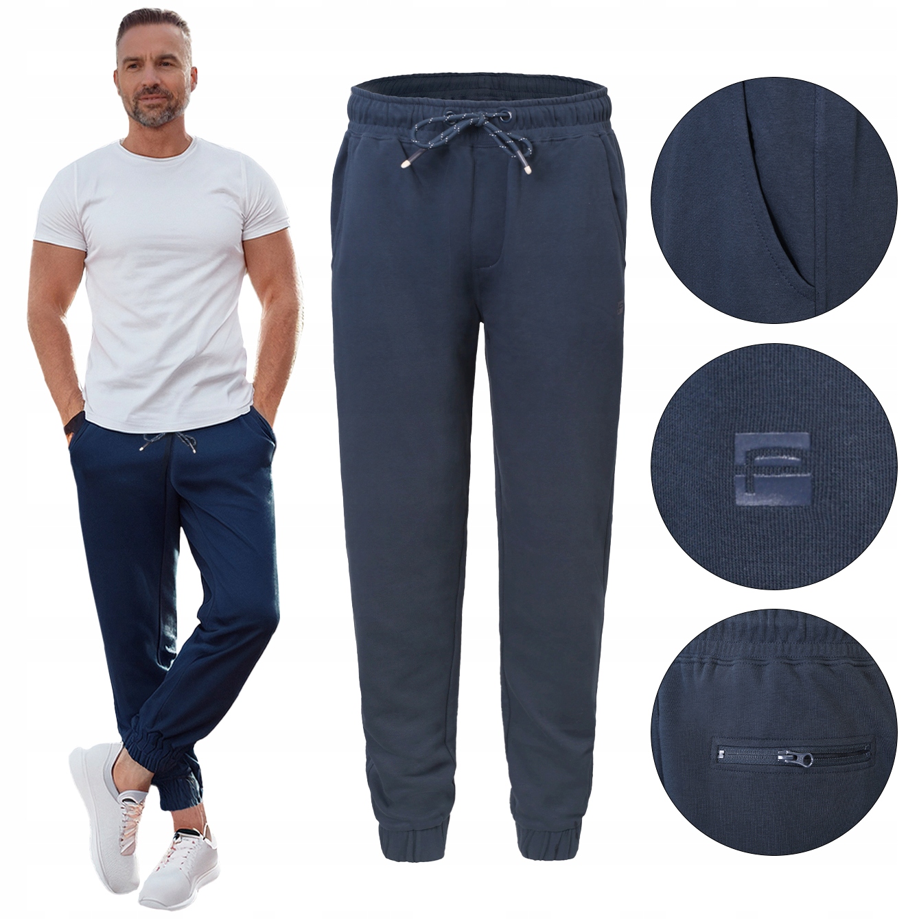 Pánské dlouhé sportovní Tepláky Martin modré 2XL Pako Jeans