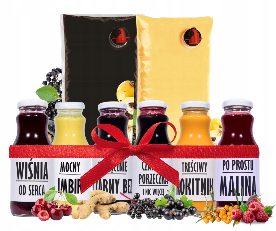 Zestaw prezentowy Zimowe Rozgrzanie malina rokitnik imbir wiśnia aronia