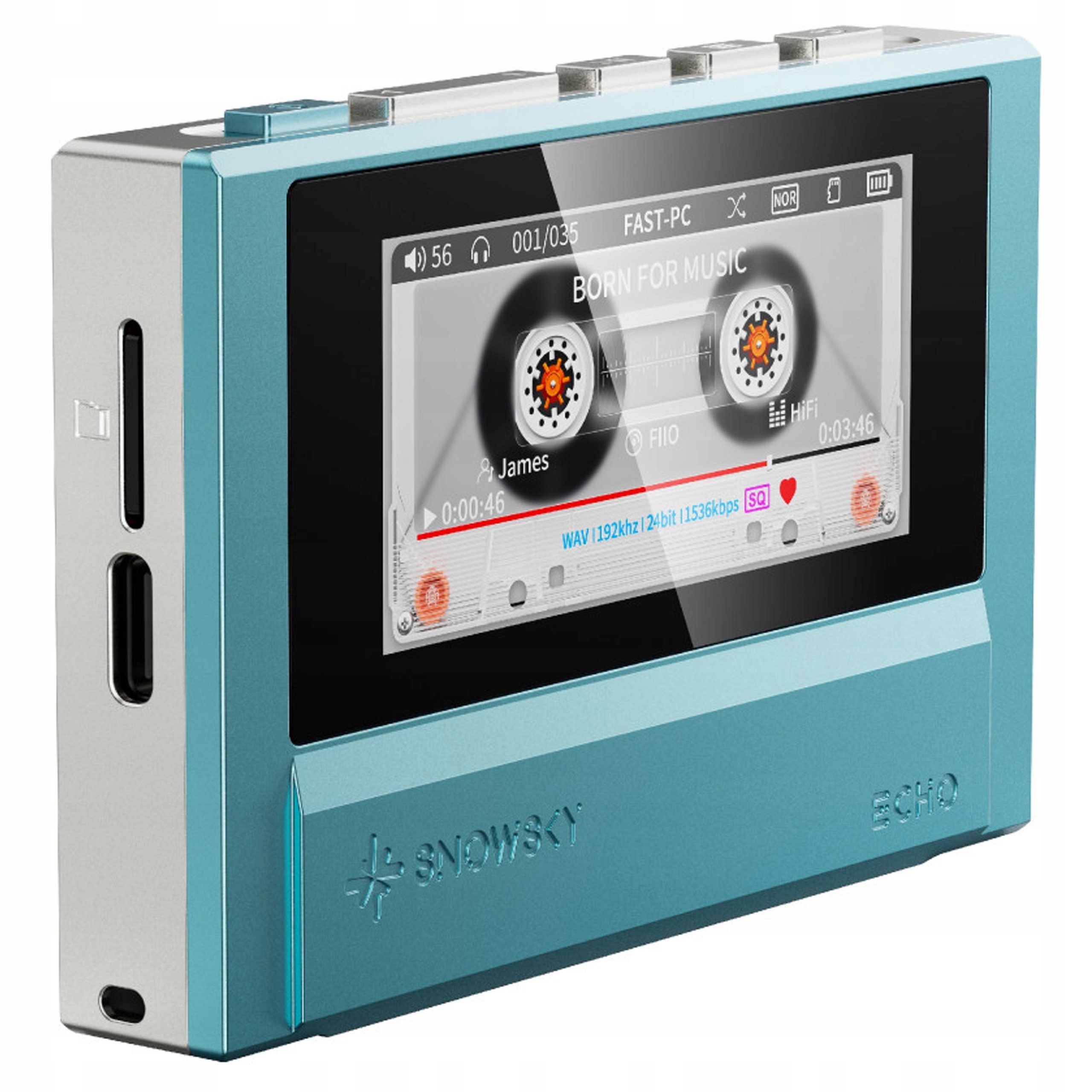 Fiio Snowsky Echo Przenośny Odtwarzacz Hi-res Audio Dap Bluetooth Sky Blue
