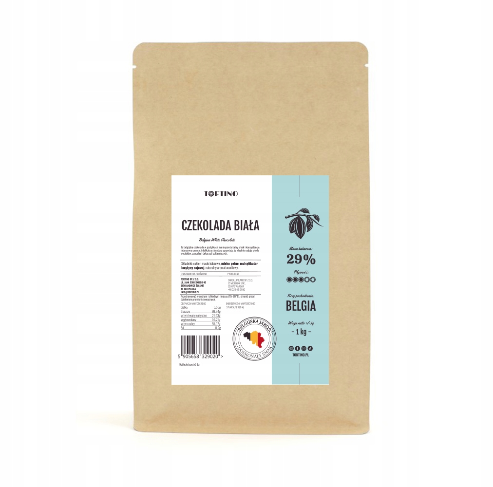 Levně Čokoláda bílá 30% 1 kg Tortino