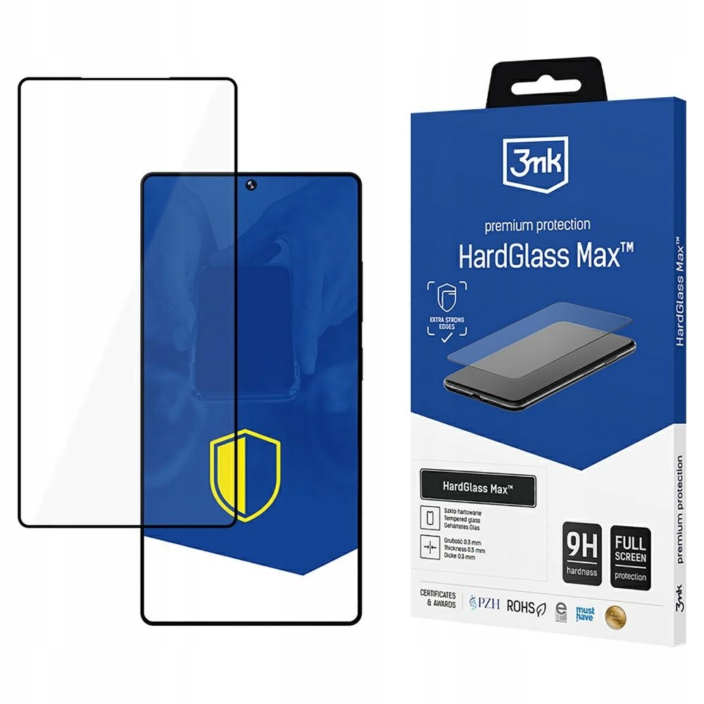 Tvrzené sklo 3MK HardGlass Max Black pro Samsung Galaxy S25 Ultra, černé