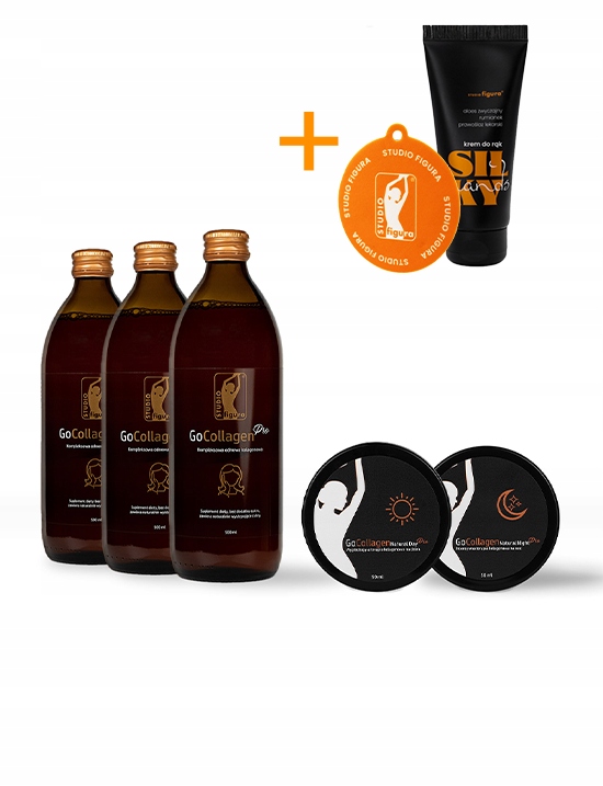 Kolagenová kúra 3x500 ml Kolagenové krémy Den Noc 2x 50 ml Bonus!