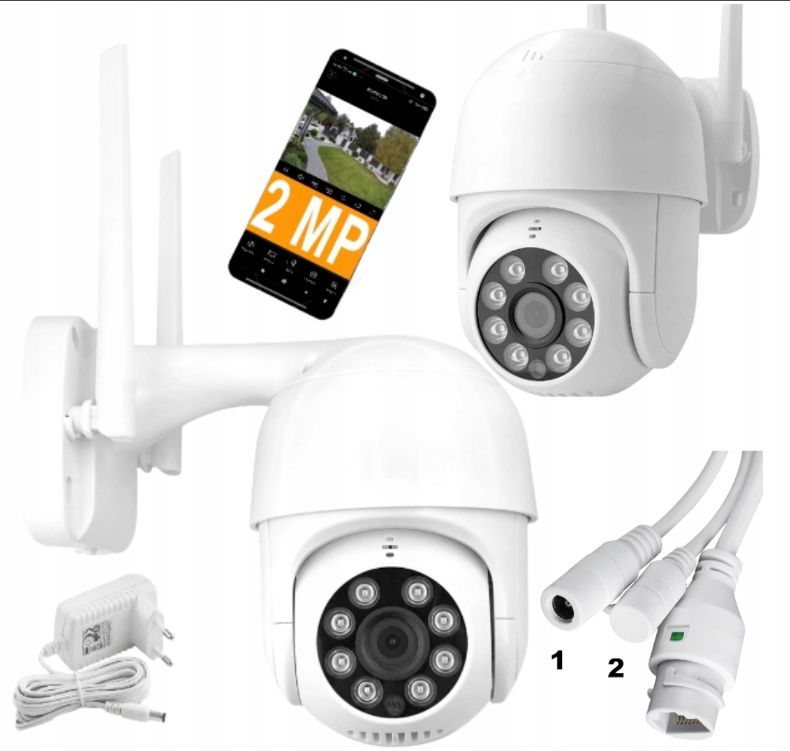 MOCNA KAMERA OBROTOWA JAKOŚĆ WIFI 4xZOOM FULLHD DUŻY ZASIEG WYSOKA OSTROŚĆ