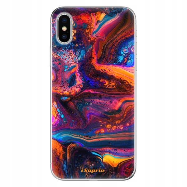 Silikonowe etui iSaprio Abstract Paint 02 dla iPhone X