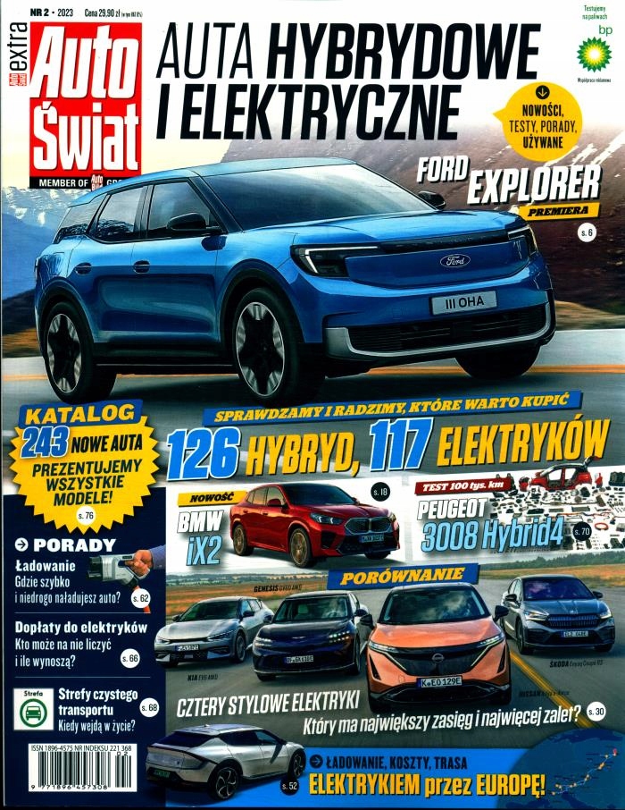 2/2023 AUTO ŚWIAT EXTRA AUTA HYBRYDOWE I ELEKTRYCZNE 243 NOWE AUTA