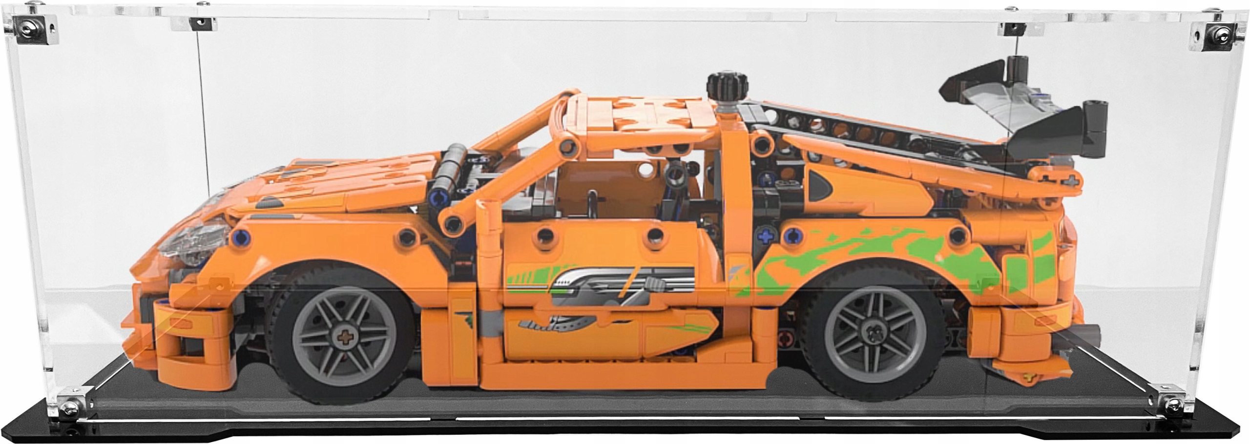 Vitrína s černou základnou pro sadu Lego 42204 Technic Toyota Supra MK4