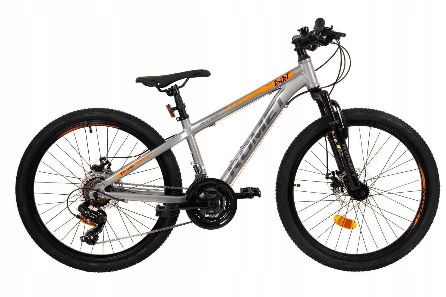 Rower Romet Rambler Dirt 24 13 S srebrno-pomarańczowy