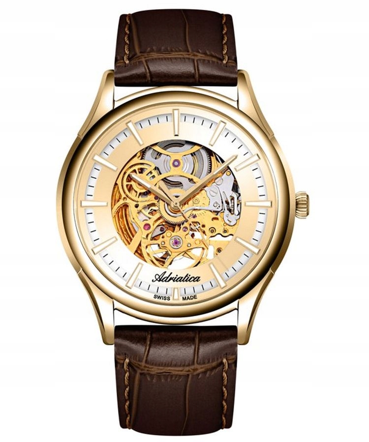 Pánské hodinky Adriatica Classic Skeleton Automatic adriatica-A2804.1B11AS