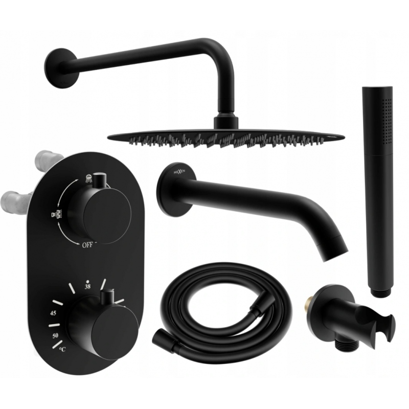 Mexen Kai DR70 podomietková súprava s dažďovými tryskami 25 cm, čierna