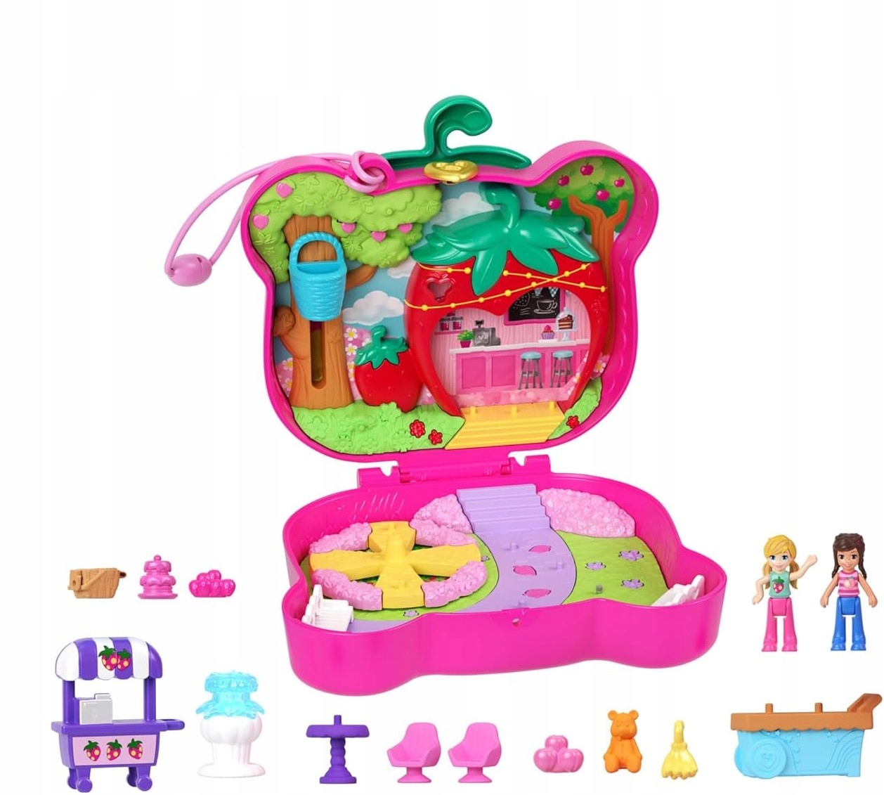 LALKA POLLY POCKET PIESEK TRUSKAWKOWY MIŚ zestaw do zabawy Marka Polly Pocket