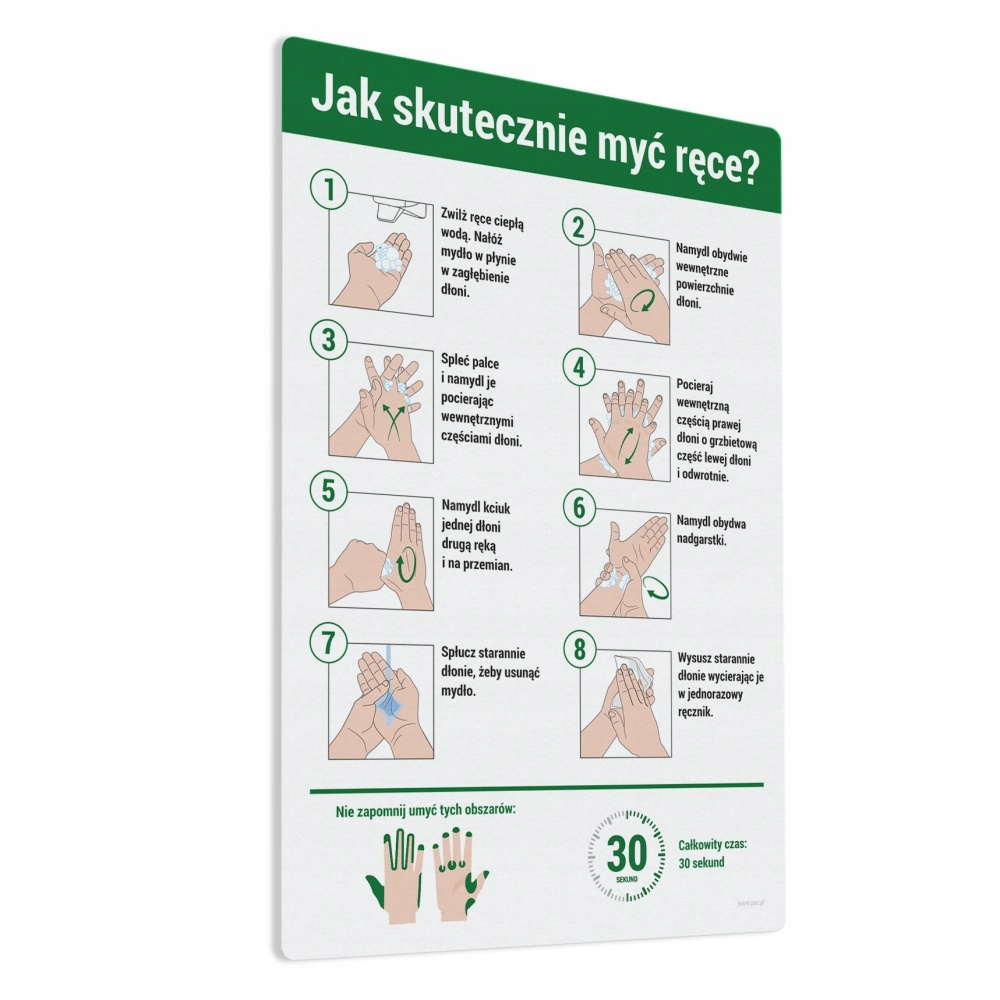 

Naklejka Instrukcja Mycia Rąk 20x30