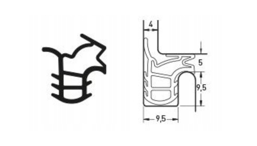 USZCZELKA SZARA drzwi STALOWE ościeżnica próg 6 mb Marka inna