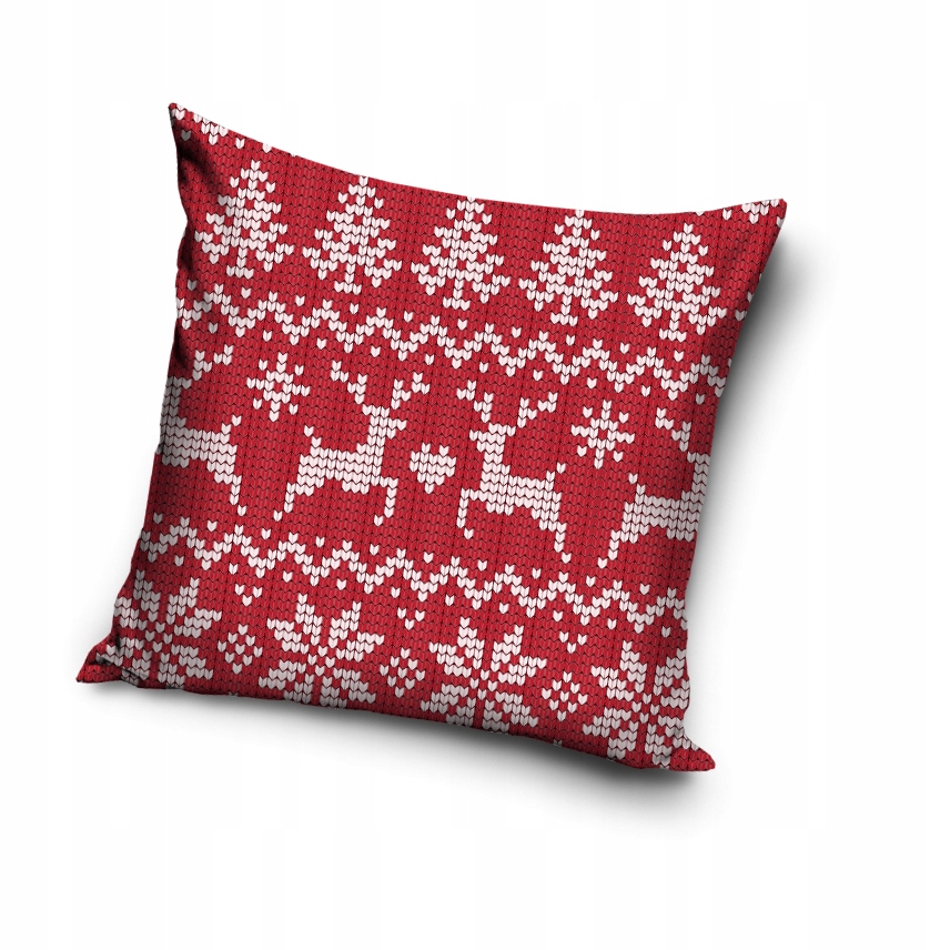 

Poszewka Świąteczna 40x40 Czerwona Sweter Renifer