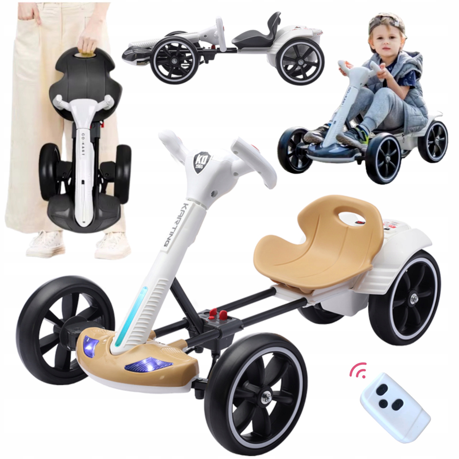 Gokart Elektryczny jeździk auto na akumulator dla dzieci Sterowanie Pilot