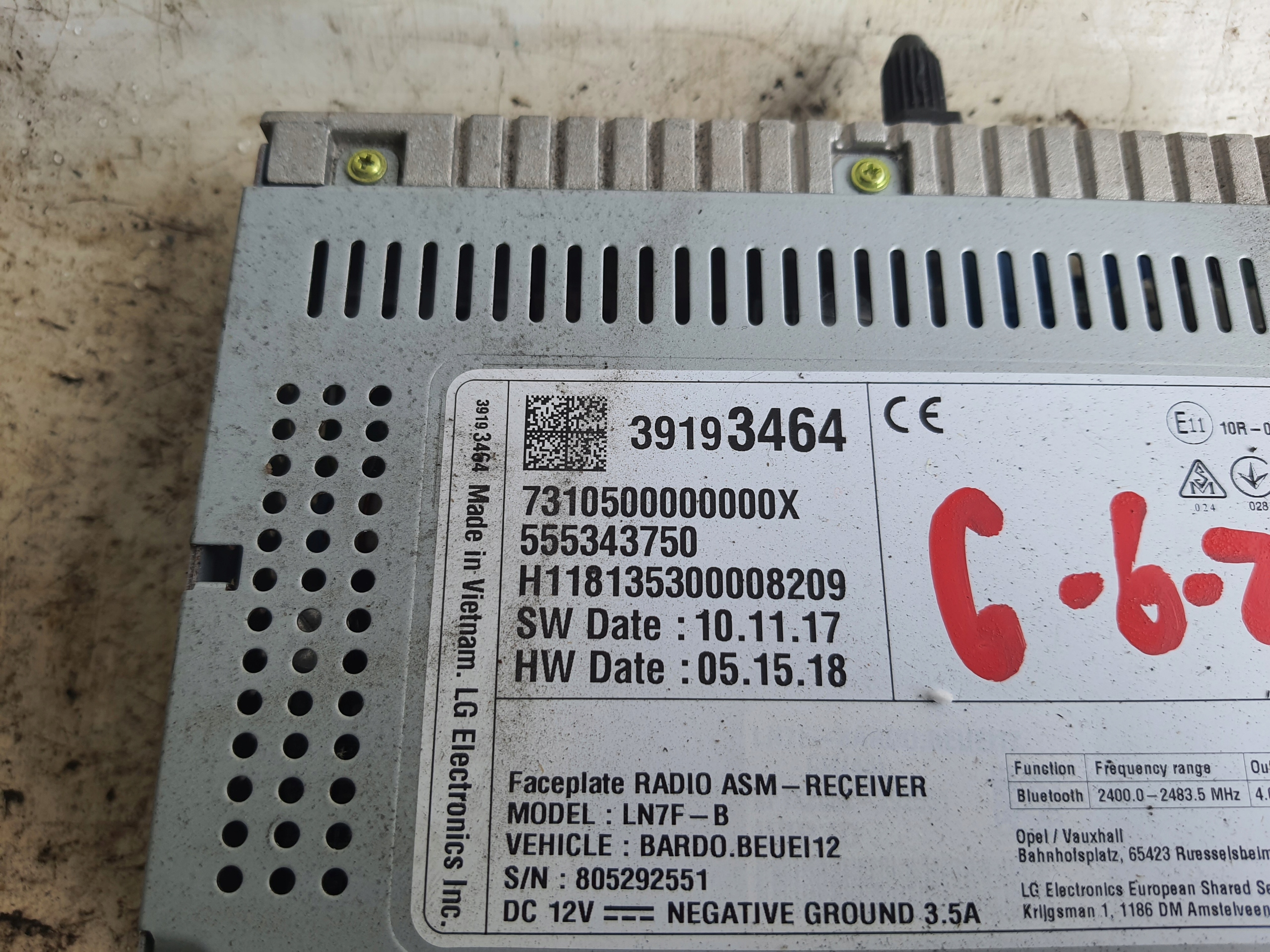 OPEL CROSA E WYSWETLACZ LCD 39193464