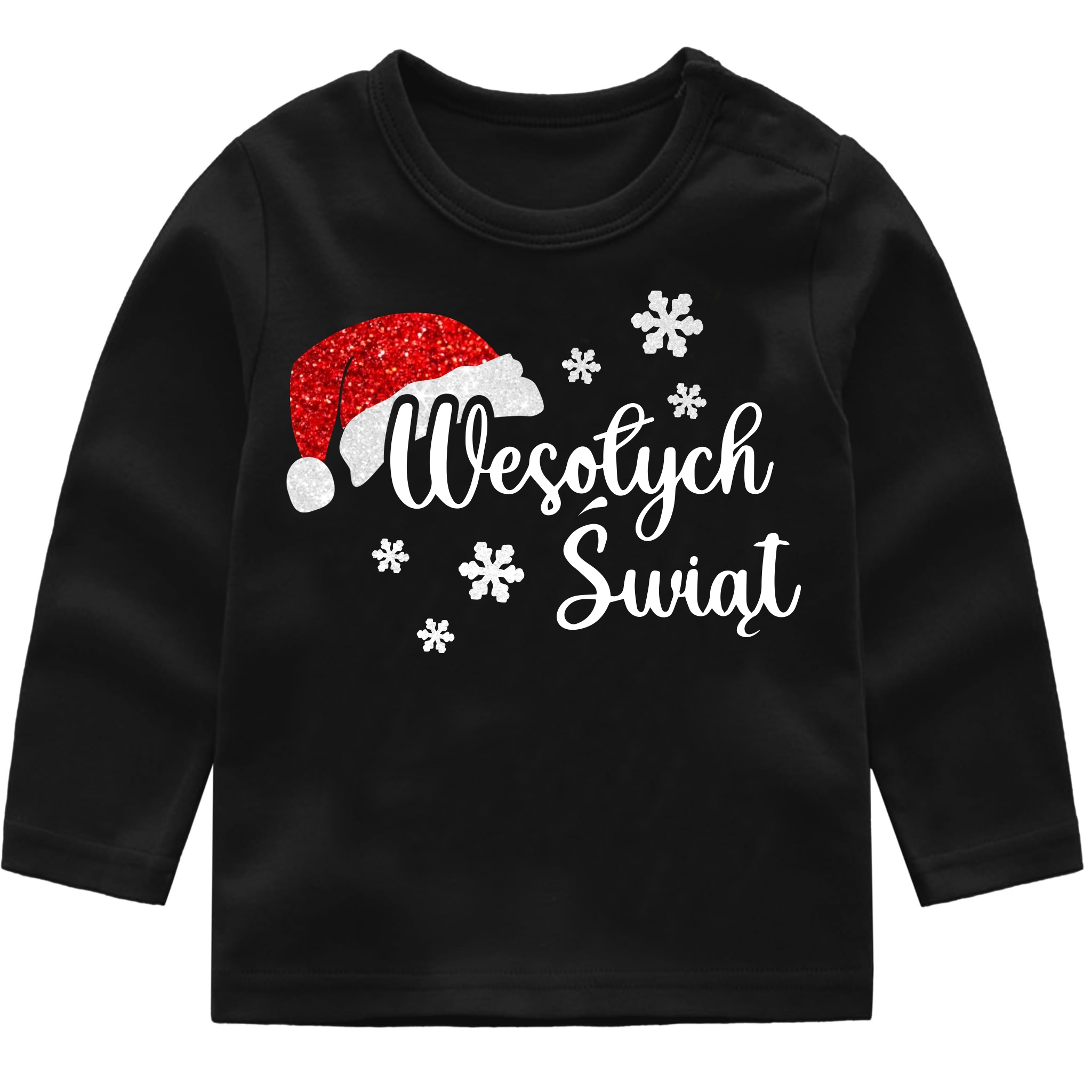 

Bluzka Świąteczna Wesołych Świąt Brokat r.152