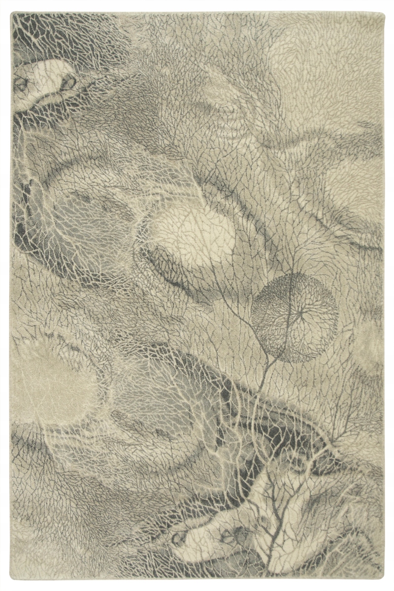 Dywan Wełniany Isfahan Beżowy Szary Jak Popękany Marmur Beton 100x180 cm