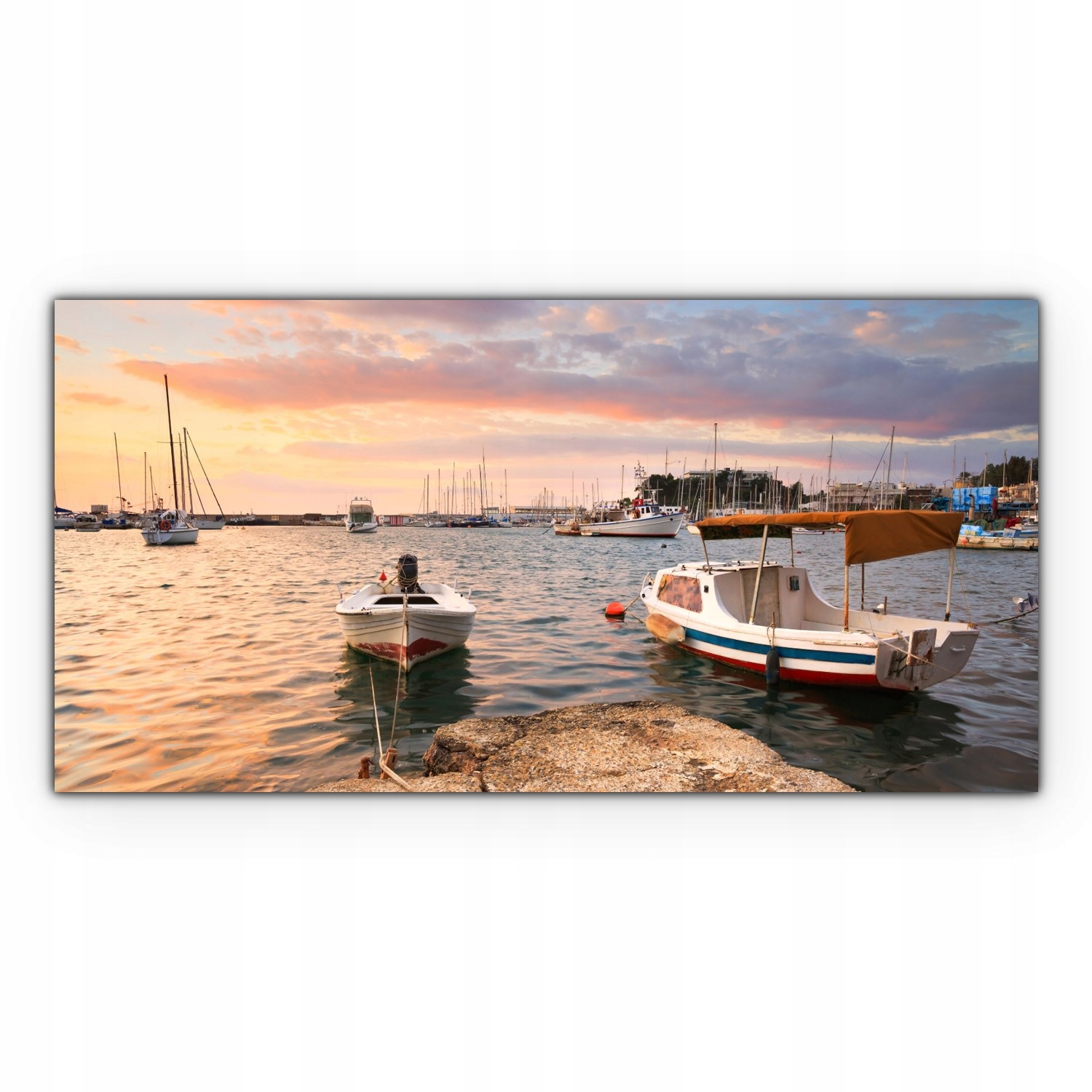 

Obraz płótno z foto 100x50 Ateny Przystań Miasto