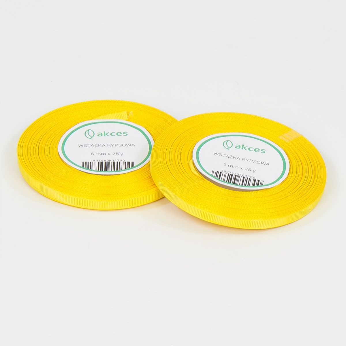

Tasiemka rypsowa wstążka żółta ryps 6mm 22m