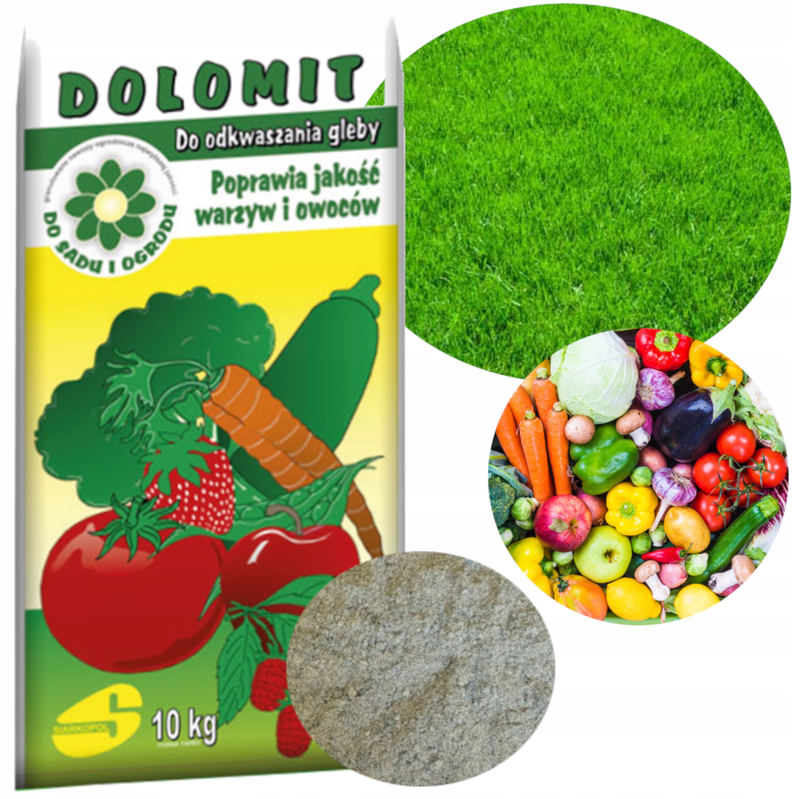 

Dolomit Mielony 10kg Nawóz Wapno Magnez Odkwasza