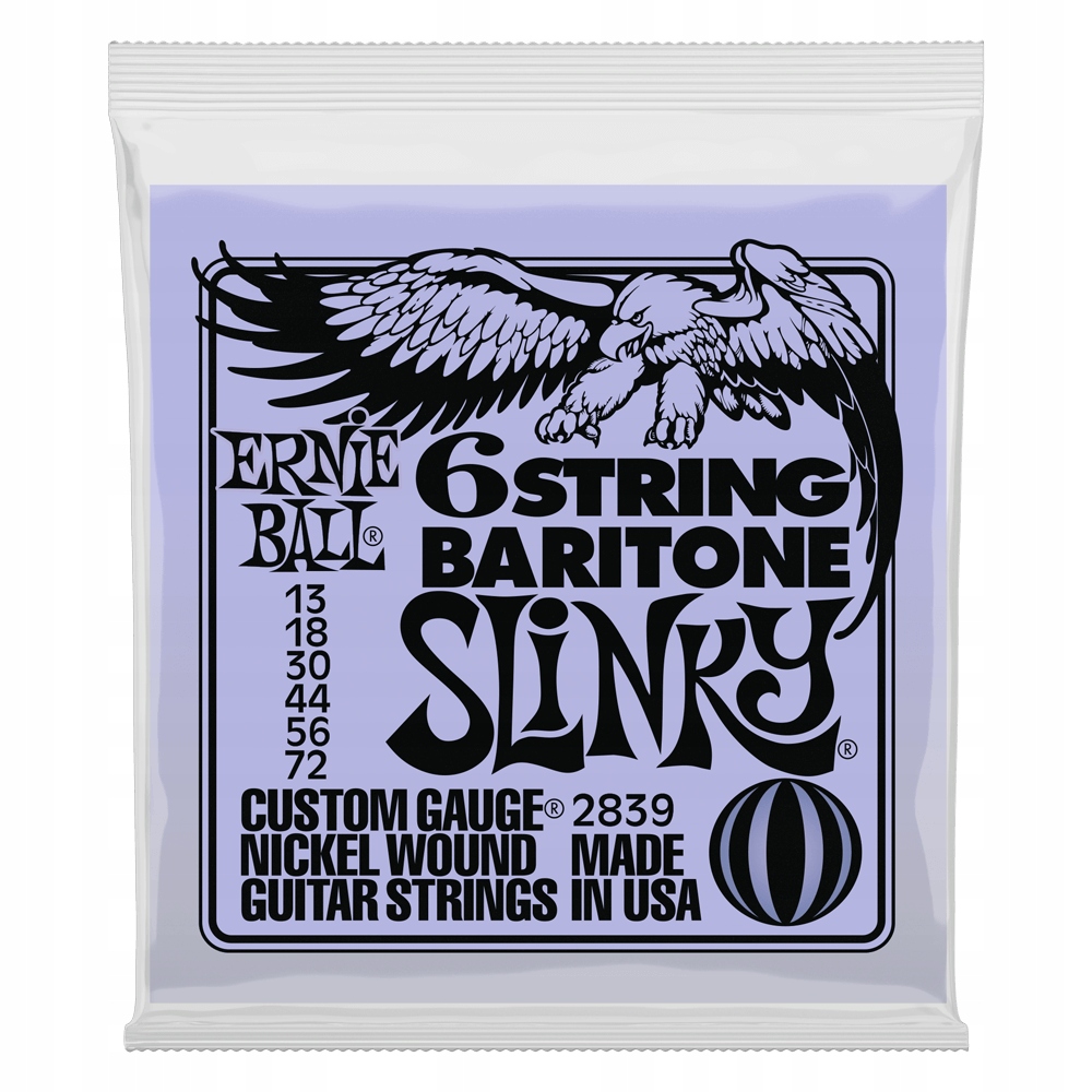 Struny Ernie Ball 6-string Baritone Slinky 13-72 (2839)