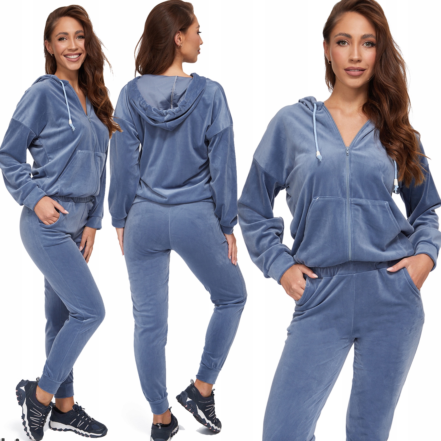 324_ WELUROWY KOMPLET DRESOWY_ 4XL/48 Rozmiar 48