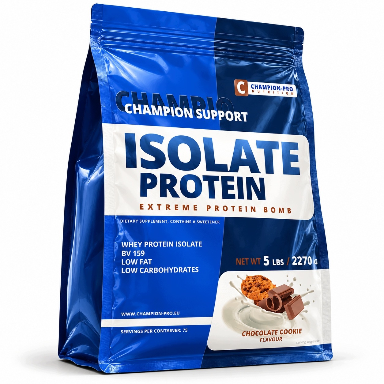 Champion-Pro Isolate Protein 2270 g Bílkoviny Izolát Wpi Čokoláda sušenka
