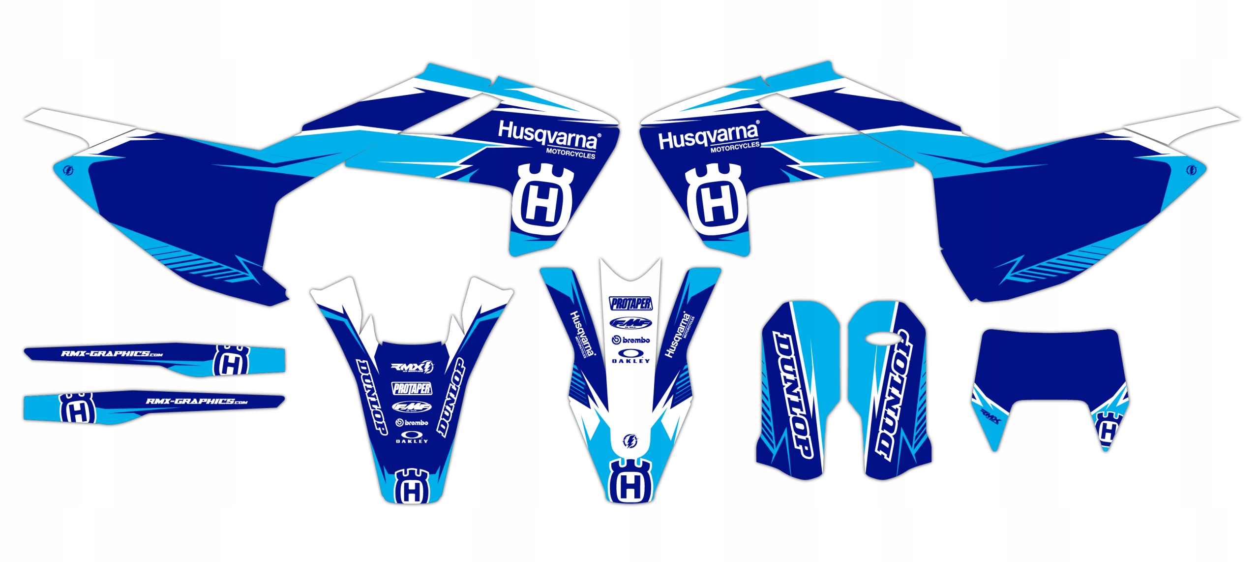 Dýha nálepky na motor Husqvarna Te Fe Tx 17-19