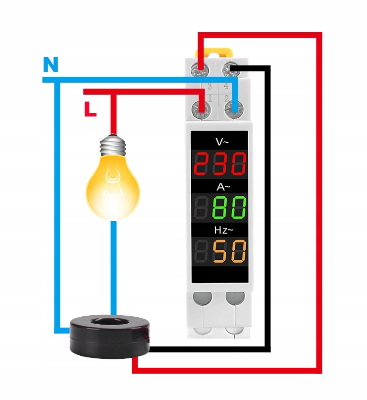 Miernik licznik napięcia prądu przekładnik 100A Marka Inna