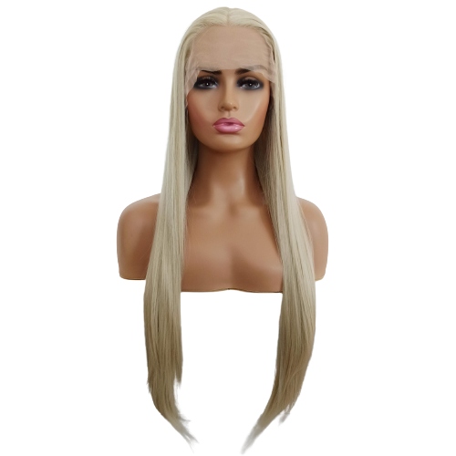 Paruka Lace Front platinová blond 40 cm/55 cm/80 cm čepička Bonus