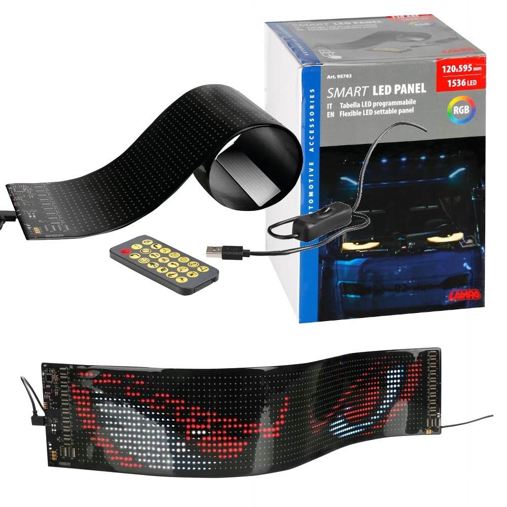 Inteligentní Led panel s přizpůsobitelným Led panelem 512 Led diod 120 x 595 mm