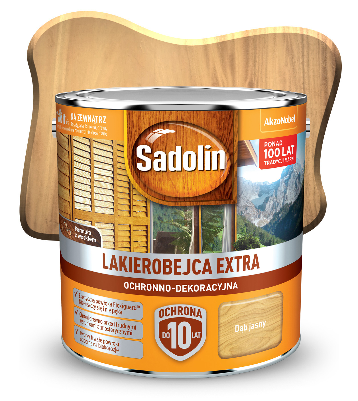 rozpuszczalnikowa Lakierobejca Extra Sadolin do drewna Dąb Jasny 2,5L