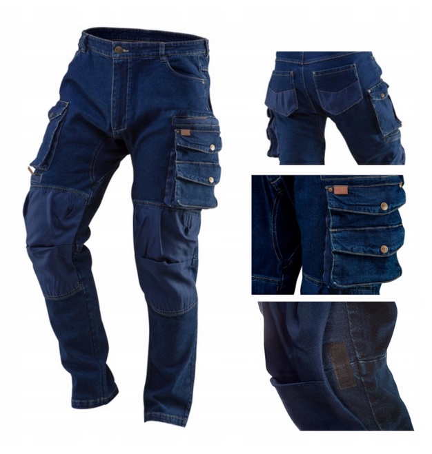 Neo Spodnie robocze Jeans Denim 5 Kieszeni S