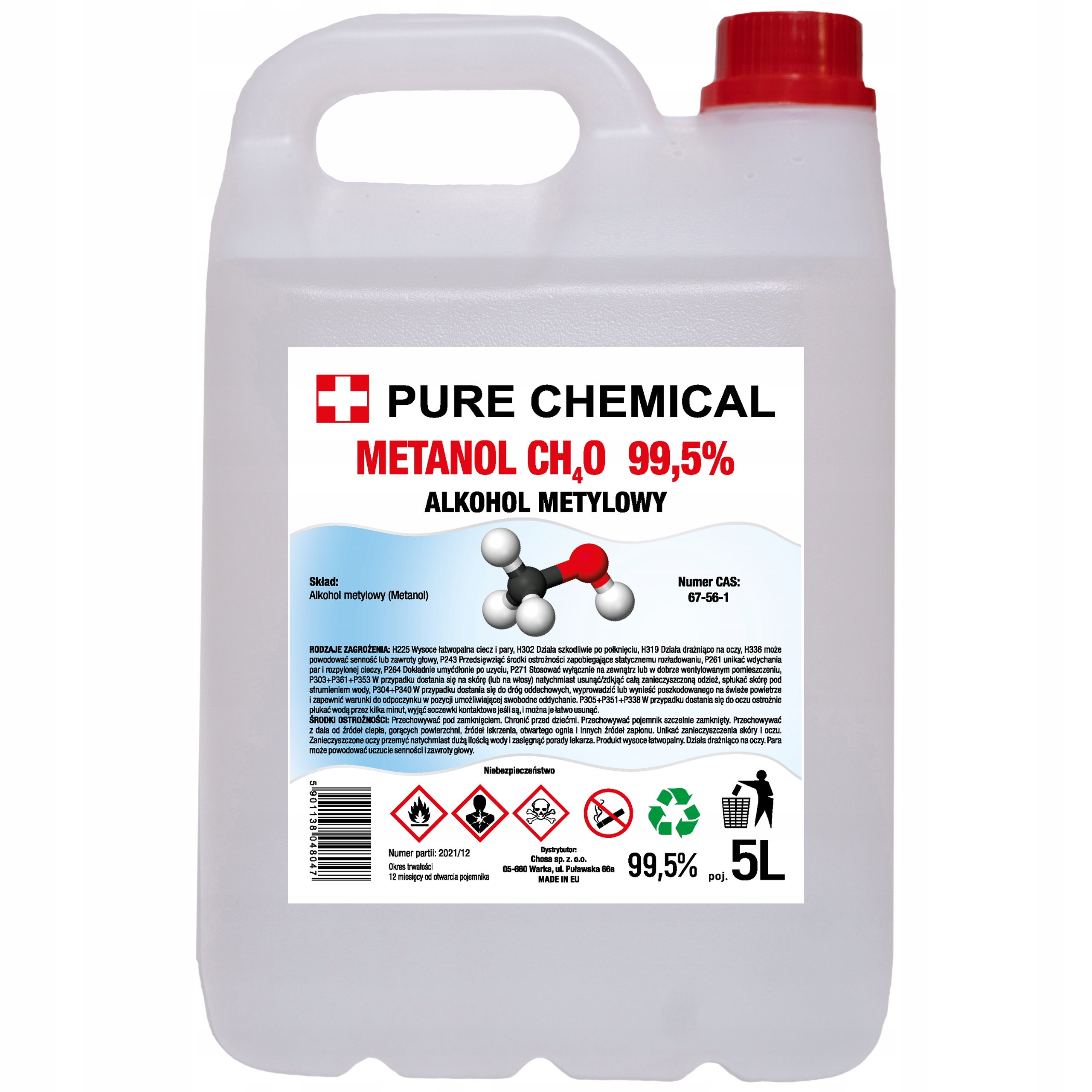 

Pure Chemical Metanol Alkohol Metylowy 99,5% 5L