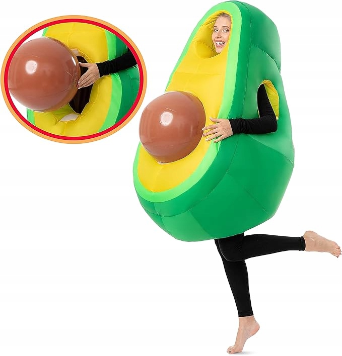 Nafukovací Kostým Avokádo Zelený Velký Nafukovací Na Halloweenský Ples