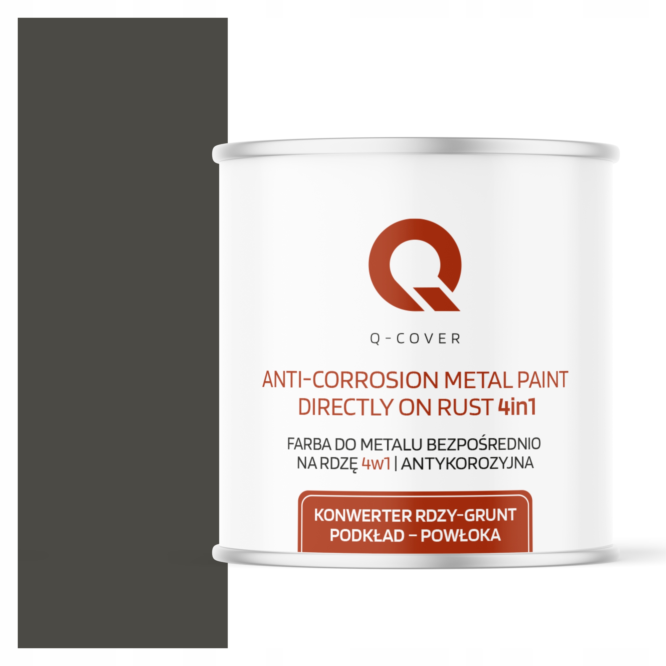 Antikorózna Farba Na Kov Na Hrdzu Šedá Tmavá Ral 7022 Polomatná 2.5 L