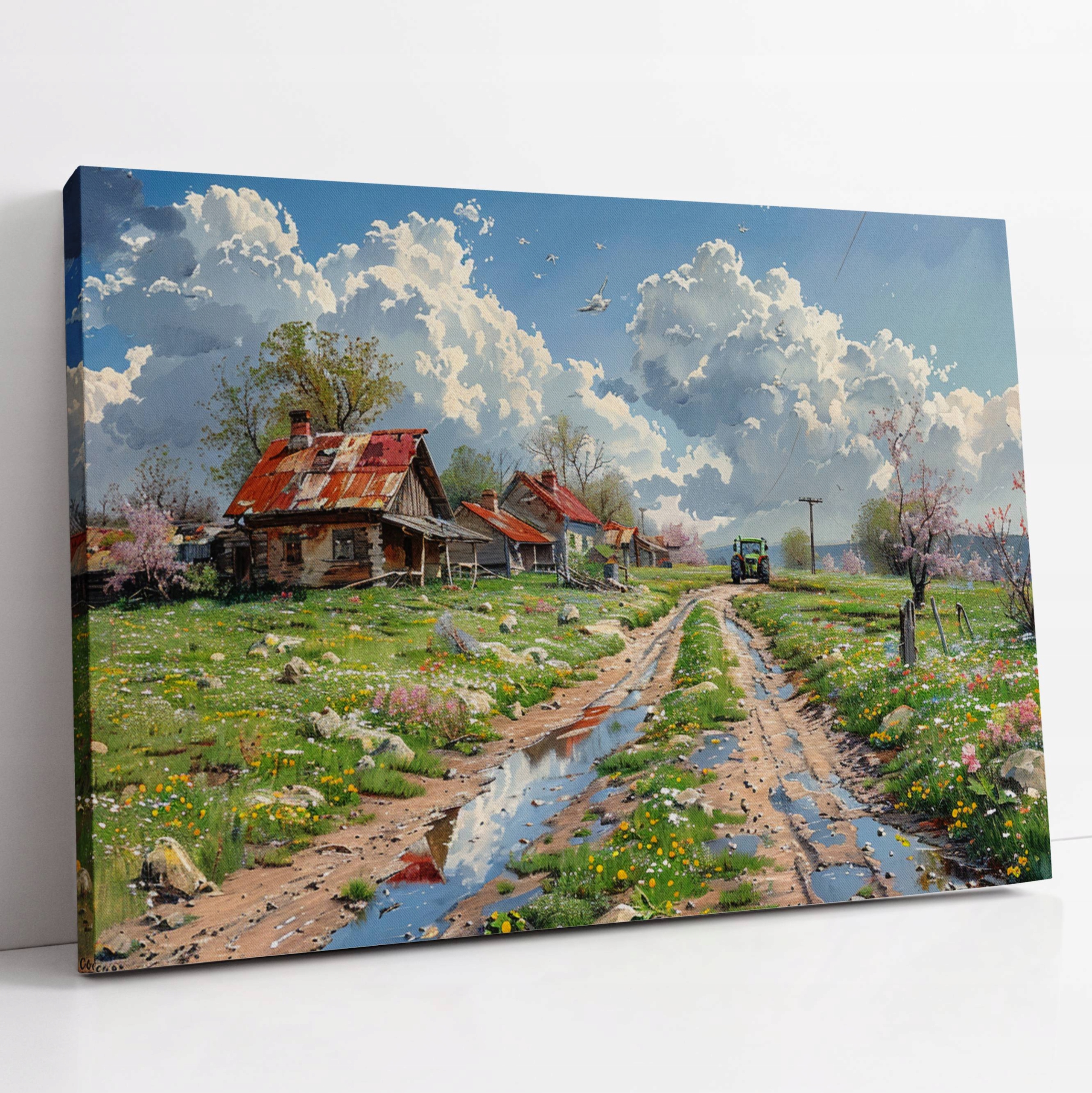 Obraz na plátně Jarní den na Polské venkově v kuchyňském pokoji 100x70