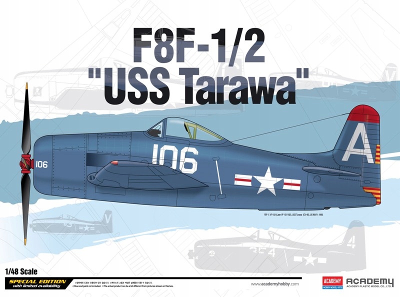 Academy 12313 F8F-1/2 Uss Tarawa 1:48