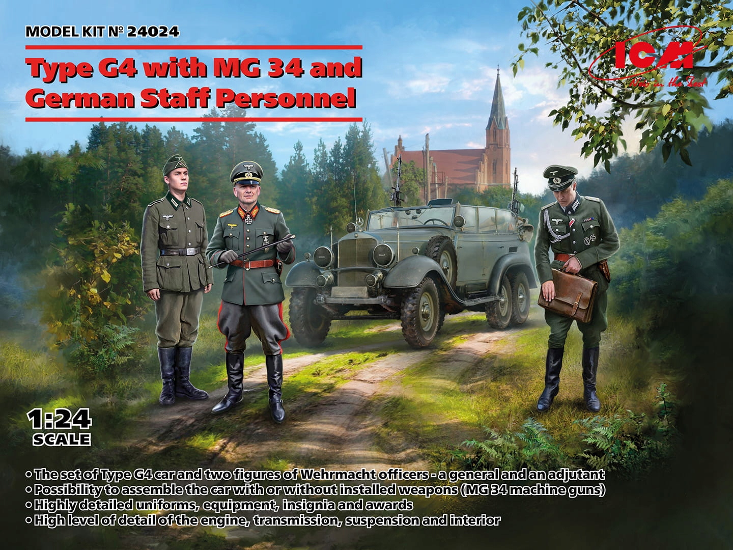 Typ G4 s Mg 34 a německým personálem 1:24 ICM 24024