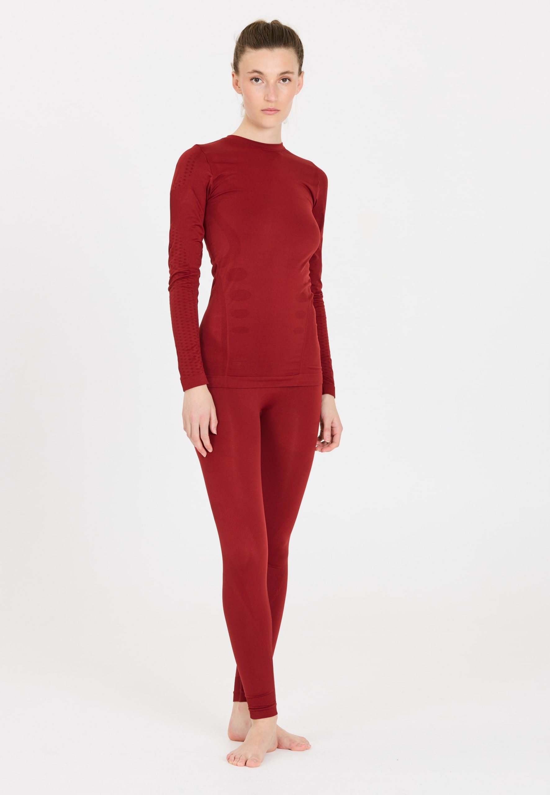 Komplet termoaktywny damski Whistler Mall Seamless Czerwony L-XL