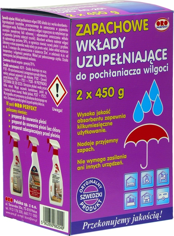 

Oro zapachowy wkład uzupełniający zapas 2x450g