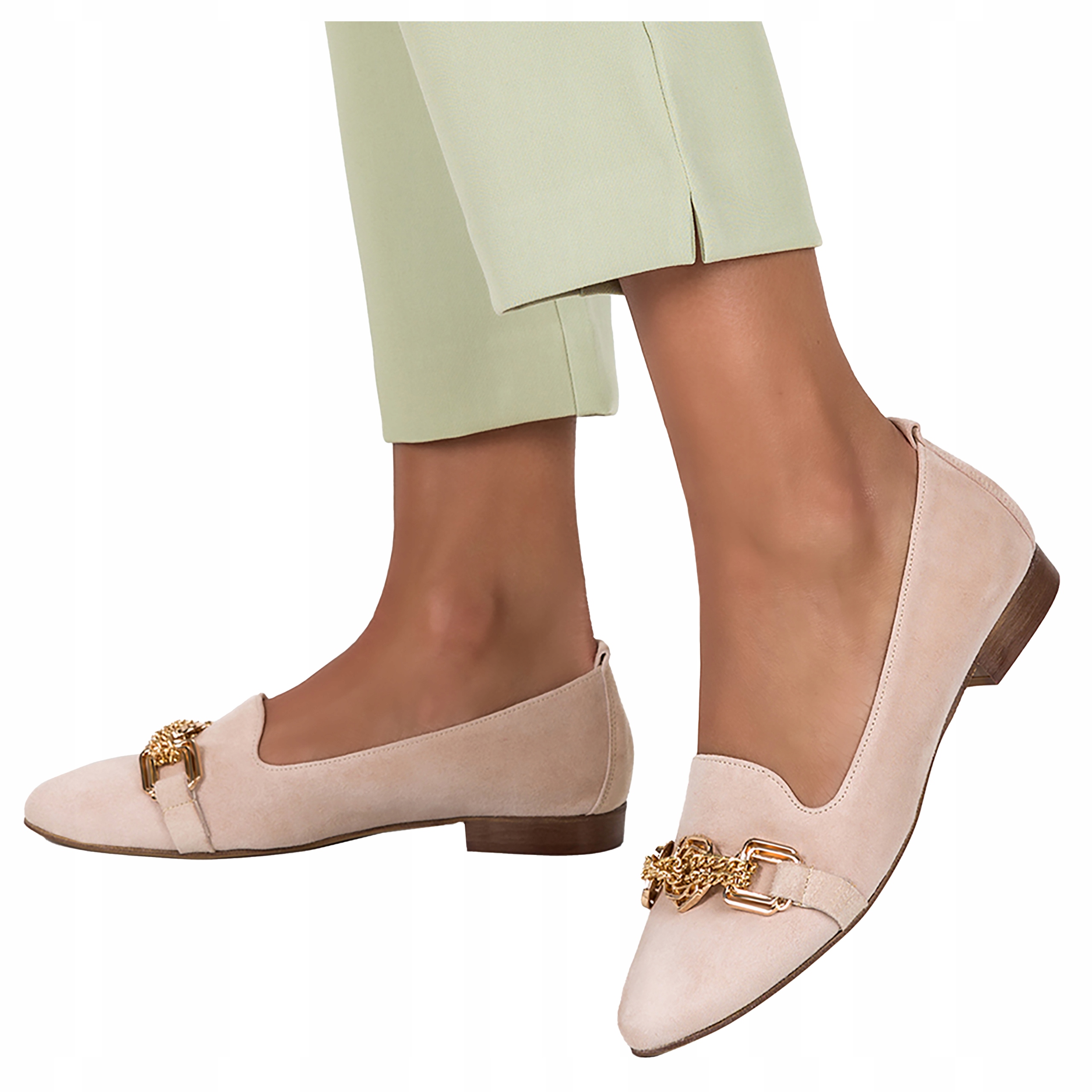 Baleríny Lordsy Kožené Dámské Boty S Ozdobou 36