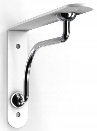 Podpórka Wspornik półki PALLADIO Biała Chrom 14cm