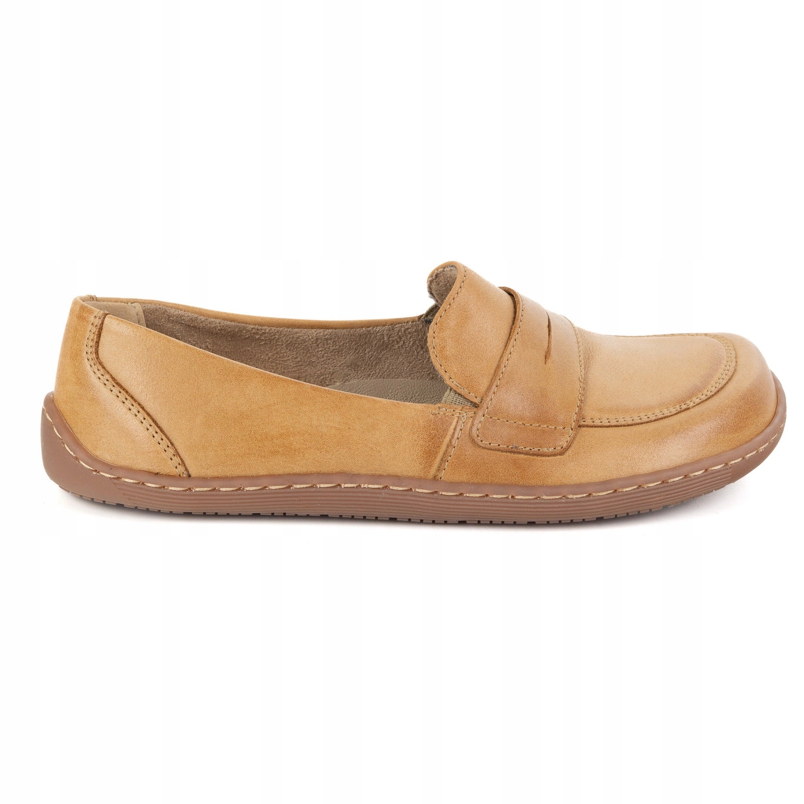 Barefoot dámské minimalistické kožené mokasíny 1280 hnědé 40