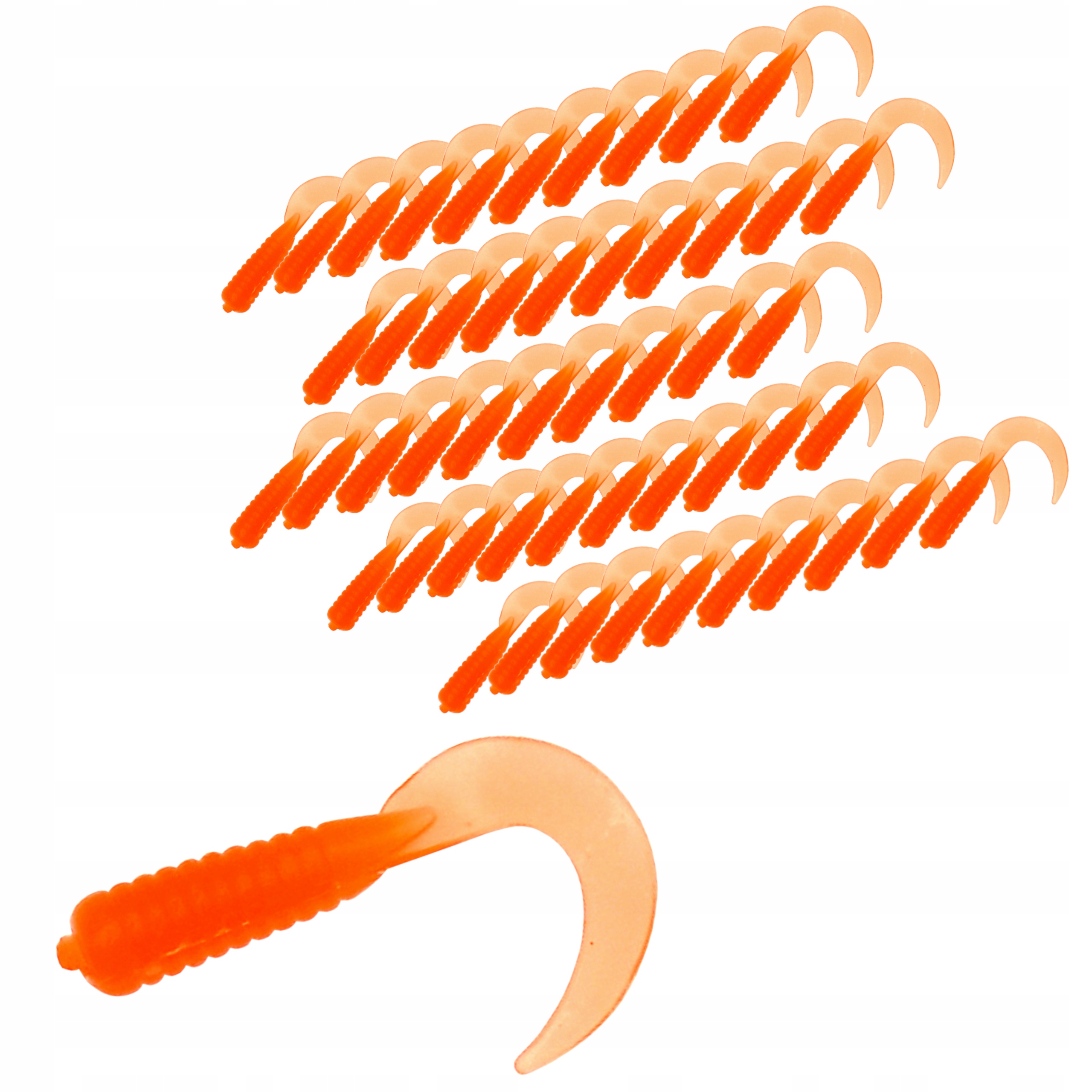 

Zestaw 50 sztuk Guma Twister 3cm na okonia pstrąga