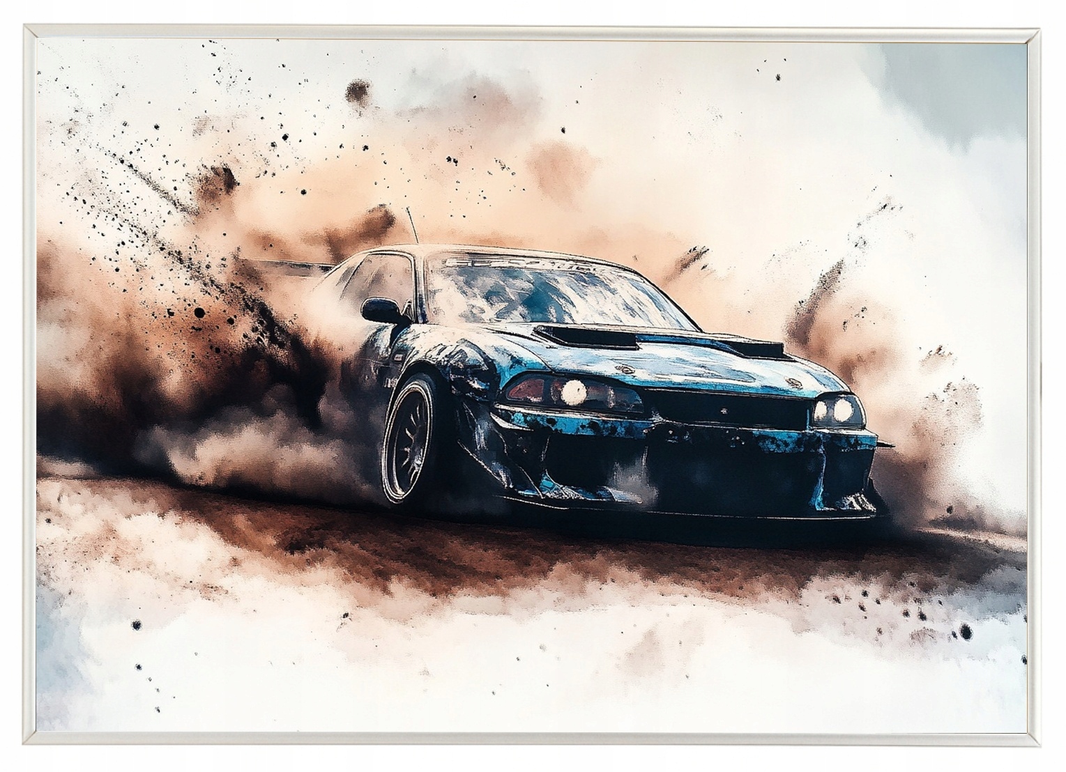 Plakát Rámeček Aluminium Sportovní Auto Drift Tuning Racing Auto 100x70