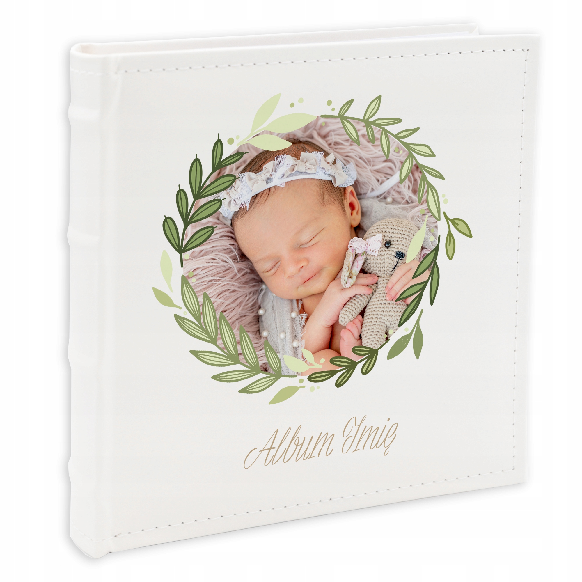 Album na fotografie 10x15 cm Bílý Křest Vaše jméno Navrhni Kreator