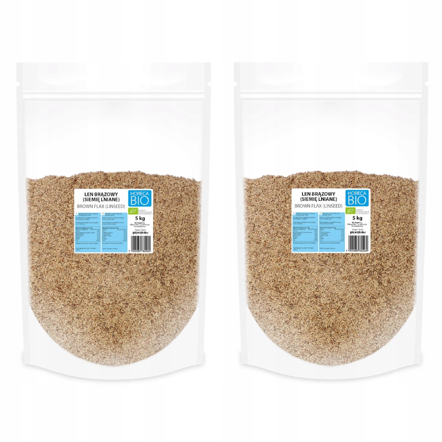 2x Len Brązowy (siemię Lniane) Bio 5 kg Horeca (bio Planet)