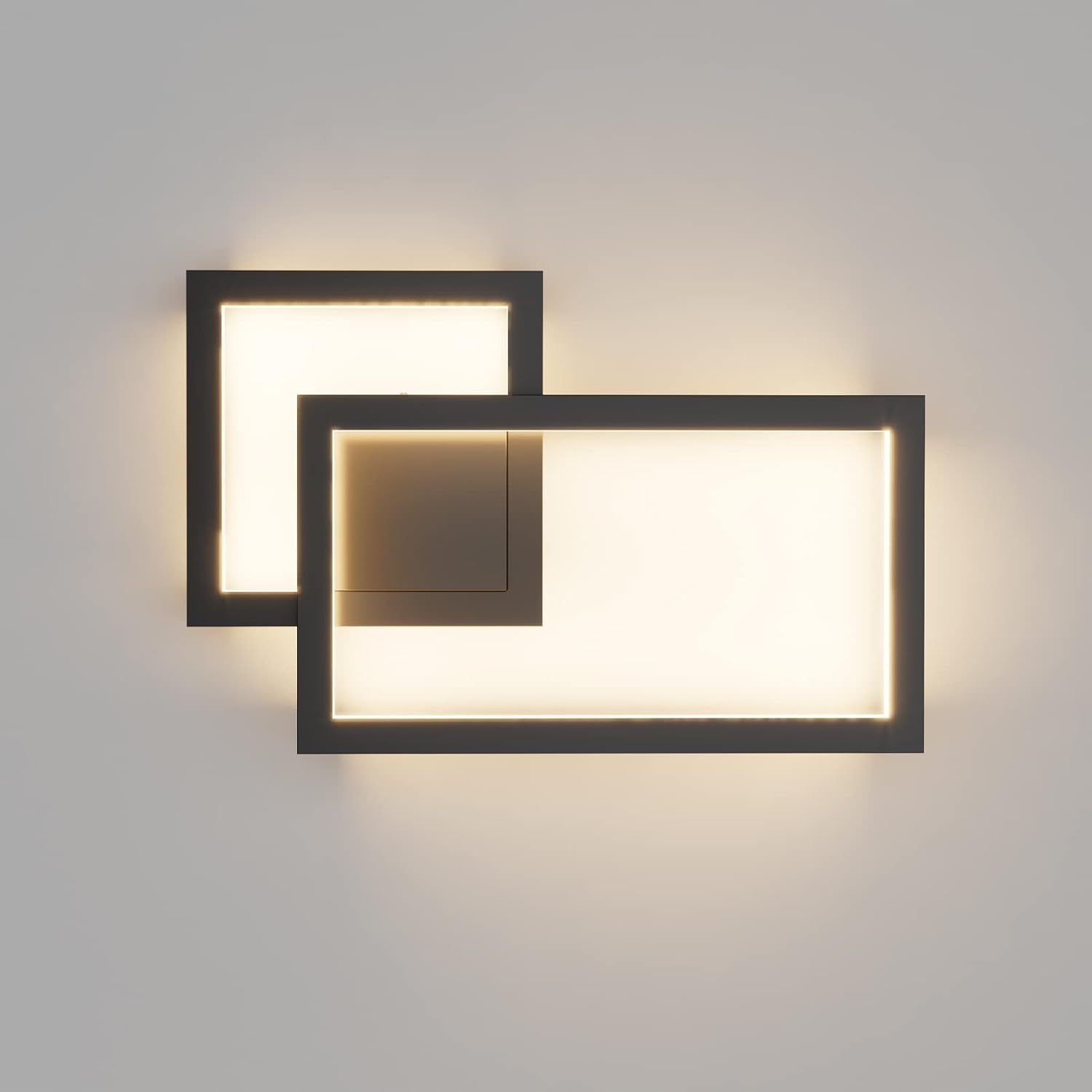 Nástěnná lampa Nástěnné svítidlo černé s integrovaným Led zdrojem 34 W 41 cm